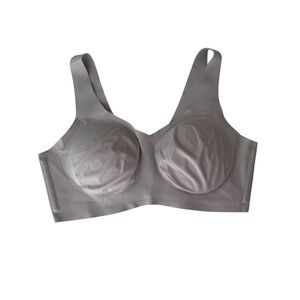 Honeylove Seamless Support Bra in Light Gray with Pads style LWBR0101 V Neck EUC